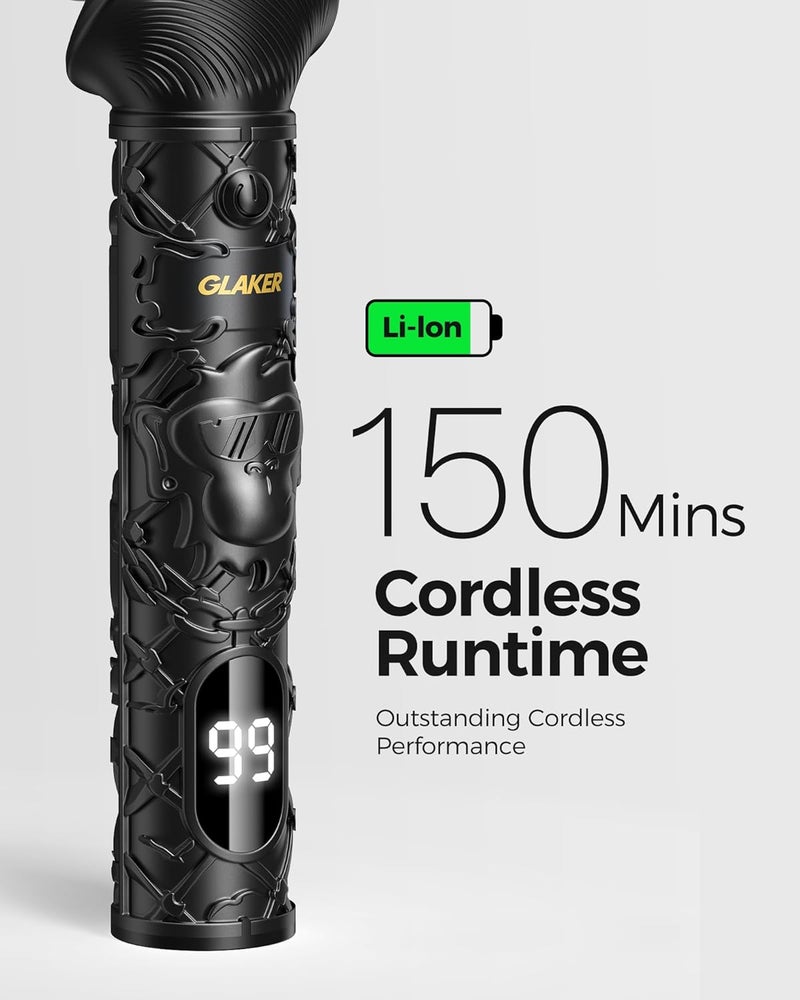 GLAKER Beard Trimmer for Men, Electric Razor for Body, Face, Mustache, Ear, Nose Hair Trimmer, Cordless Hair Clippers 17 Pieces 6-in-1 Shavers for Mens Grooming Kit, Gifts for Men - Image 5